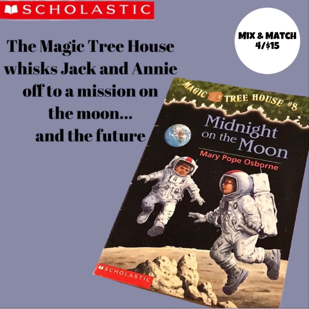 🔵 4/$15 ITEM • “Magic Tree House Midnight on the Moon” Chapter Book